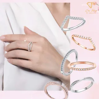 【CF Diamond】線戒系列 尾戒多款選 母親節 莫桑鑽(排戒 線戒 女戒 鑽戒 開運 尾戒)