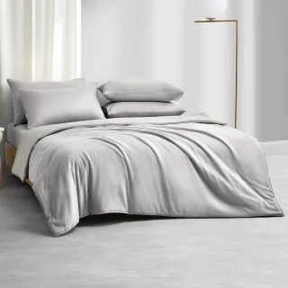 【MIT iLook】超值2入 台灣製 高質感素色萊賽爾天柔絲床包枕套組(單人/雙人/加大-尺寸均價 多色選)