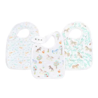 【aden+anais】生肖馬年限量款經典圍兜3入(馬力全開)