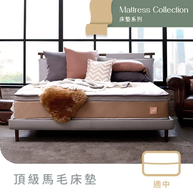 【Derek 德瑞克名床】台灣製雙人馬毛乳膠獨立筒床墊5x6.2尺x30cm-頂級馬毛床墊