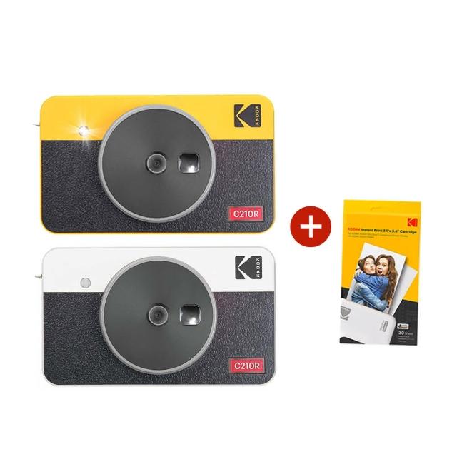 【Kodak 柯達】Mini Shot 2 Retro拍立得相機C210R口袋相印機+MC-30張(東城代理商公司貨)