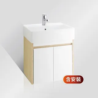 【TOTO BaNSO】BANSO_TOTO 【含安裝】L710面盆+PVC雙門浴櫃組(台灣製+不含龍頭配件組)