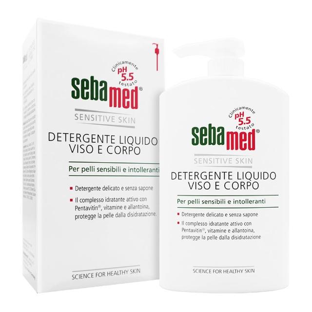 【SEBAMED 施巴】PH5.5潔膚露1000ml(平輸航空版.壓頭版)