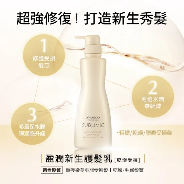 【SHISEIDO PROFESSIONAL 資生堂專業美髮】盈潤新生護髮乳500g(脆弱受損/乾燥受損)