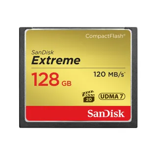 【SanDisk 晟碟】Extreme CompactFlash 記憶卡128GB(公司貨)