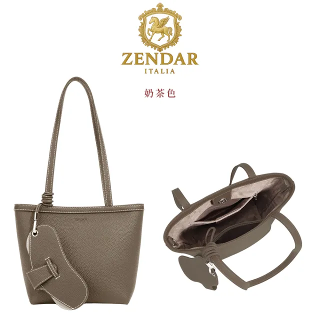 【ZENDAR】直播限定 限量1折 頂級小牛皮托特包肩背包 費絲系列 全新專櫃展示品(多色選)