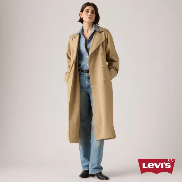 【LEVIS】雙排扣 長版外套 大衣 女生上衣 熱賣單品 005AP-0003
