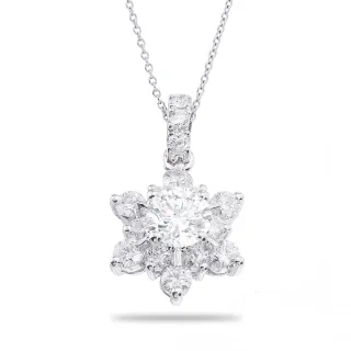 【Vividventure 亞帝芬奇】鉑金 GIA 50分 DVS2 3VG 八心八箭 無螢光 天然鑽石 真鑽 項鍊 幸福瑞雪