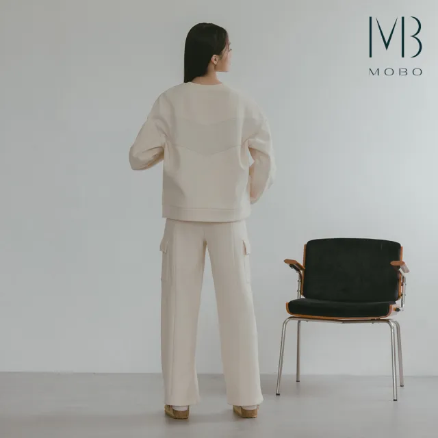【MO-BO】M系列刷毛口袋大學T
