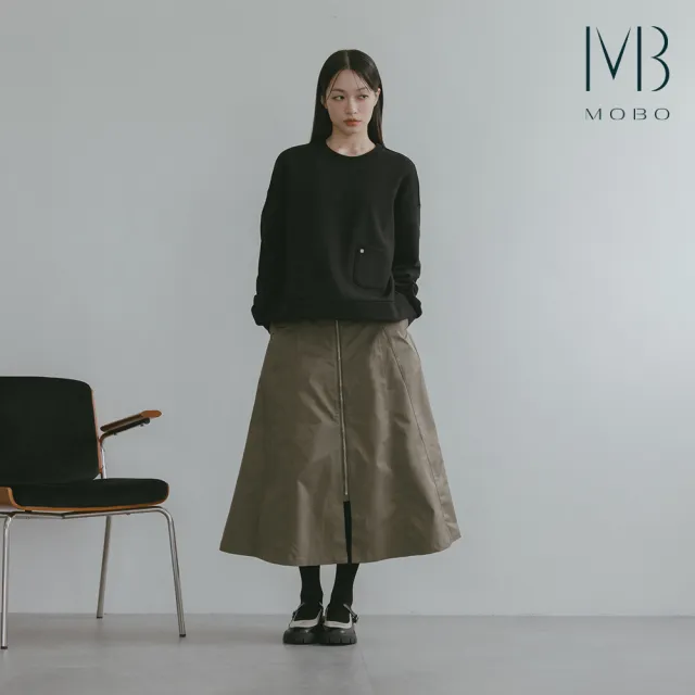 【MO-BO】M系列刷毛口袋大學T