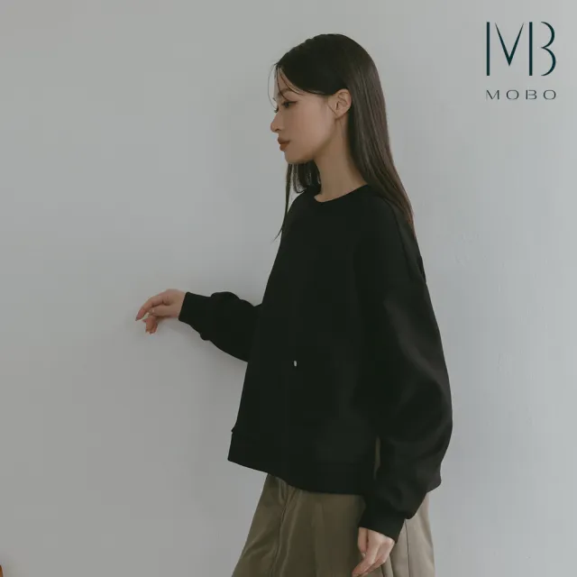 【MO-BO】M系列刷毛口袋大學T