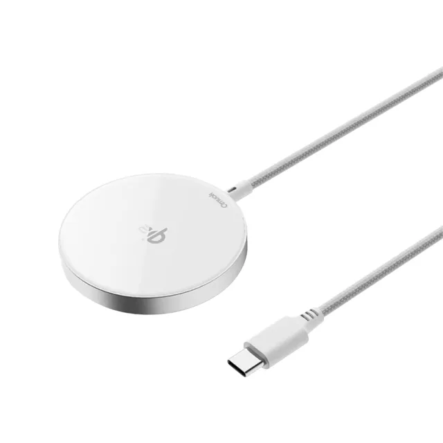 【amuok】Qi2極簡mini 磁吸無線充電器 自帶線款(MagSafe 磁吸充電盤 磁吸式充電盤)