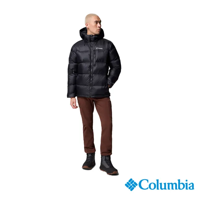 【Columbia 哥倫比亞】男款-極暖防潑羽絨連帽外套-Cloudview™-黑色(UWE35920BK/JF)