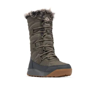 【Columbia 哥倫比亞】女款-保暖防水長筒雪靴-寬楦-MINX™-軍綠(UBK18860AG/JF)