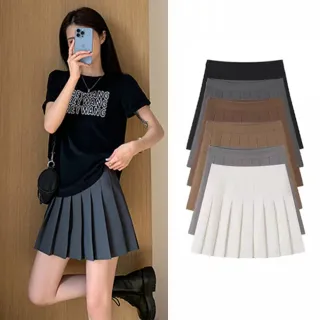 【橘魔法】大人 大童 素色百搭百褶裙(裙子 褲裙 短裙 校園 表演 制服 學生)