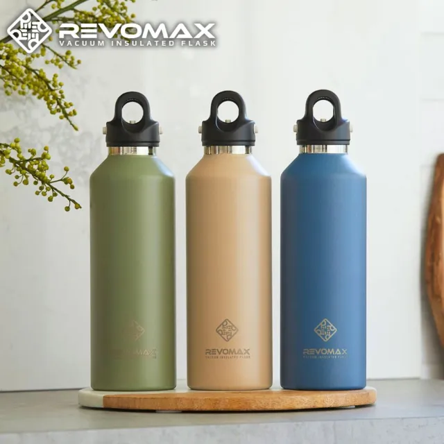 【REVOMAX 銳弗】不鏽鋼秒開保溫瓶950ml 官方直營(保溫保冰 304不鏽鋼 可裝氣泡飲)