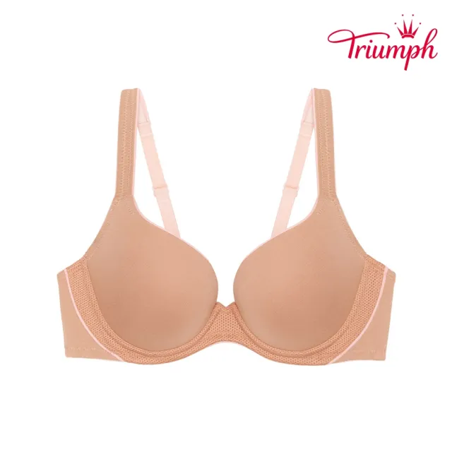 【Triumph 黛安芬】舒活自在系列 舒涼紗無痕透氣軟鋼圈內衣(知性裸)