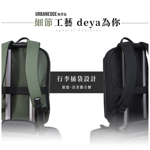 【deya】雙11 urbanedge 後背包︱大開口設計 防潑水 超輕量材質 電腦包 行李插袋