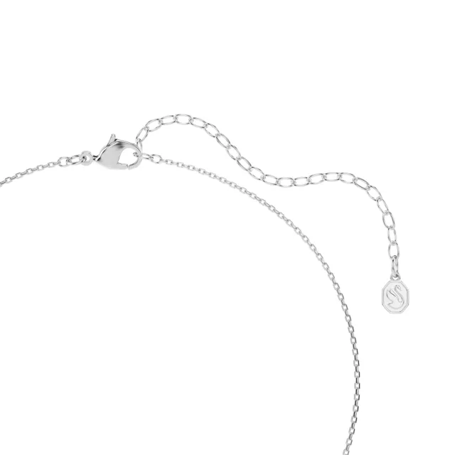 【SWAROVSKI 施華洛世奇】官方直營 Symbolica 水晶珍珠密鑲 馬蹄鐵鏈墜 圓形切割 鍍白金色 | 5736972