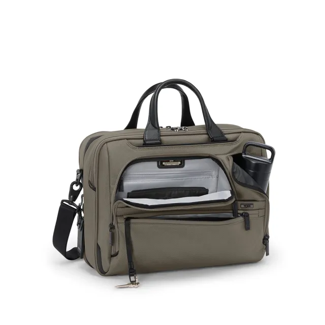 【TUMI】Alpha 中型 15 吋筆電可擴展彈道尼龍公事包 - 合金灰(TUMI 官方旗艦店)