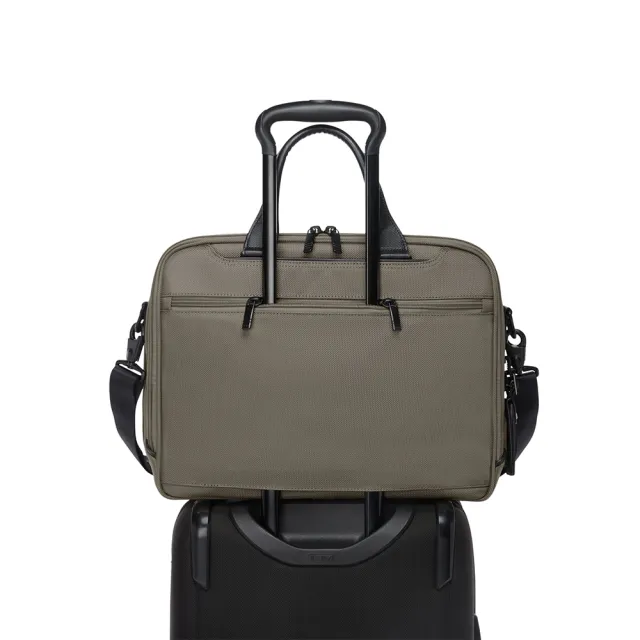 【TUMI】Alpha 中型 15 吋筆電可擴展彈道尼龍公事包 - 合金灰(TUMI 官方旗艦店)