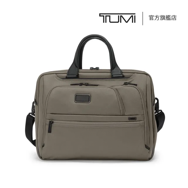 【TUMI】Alpha 中型 15 吋筆電可擴展彈道尼龍公事包 - 合金灰(TUMI 官方旗艦店)