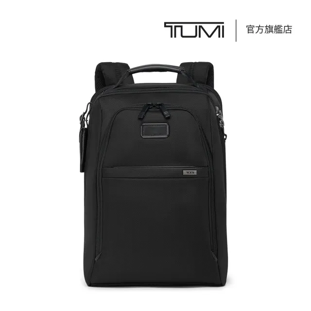【TUMI】Alpha 中型 15 吋筆電可擴展彈道尼龍後背包 - 黑色(TUMI 官方旗艦店)