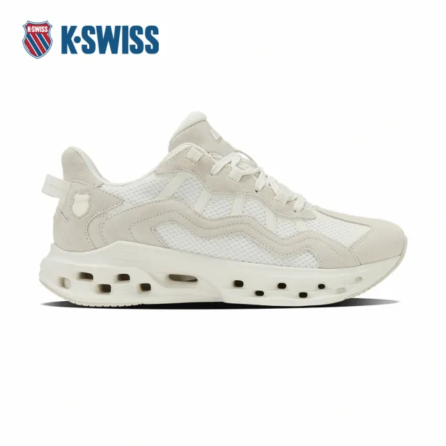【K-SWISS】輕量運動鞋 TUBES LITE RMX 休閒 男鞋  米白淺灰色 09445-133-M