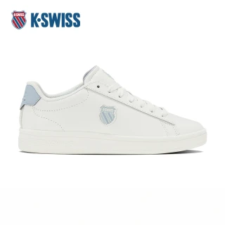 【K-SWISS】時尚運動鞋 COURT SHIELD II 休閒 女鞋  白粉藍灰紫色 94412-153-M