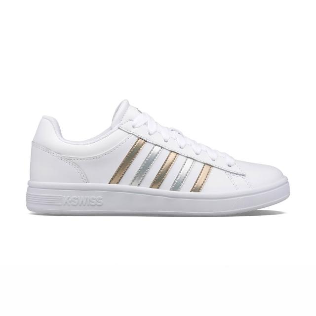 【K-SWISS】時尚運動鞋 COURT WINSTON 休閒 女鞋  白銀金色 96154-923-M