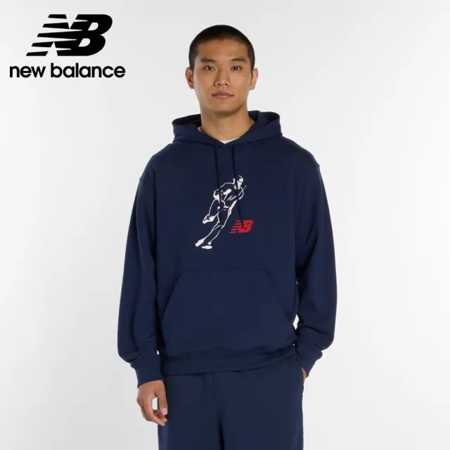 【NEW BALANCE】NB 帽T 大谷翔平帽T_MT6180FUBK_MT6180FUTNV_男性_黑色/深藍色(美版 版型偏大)