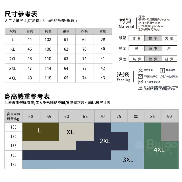 【Billgo】無痕柔滑長袖POLO衫-4色 L-4XL碼  輕磨毛羊毛混紡  四季實穿男上衣 比爾購服飾(舒適、親膚)