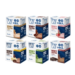 【義美生醫】W PROTEIN乳清蛋白飲(35g*10包/盒；品牌大使李雅英、無代糖、高蛋白)