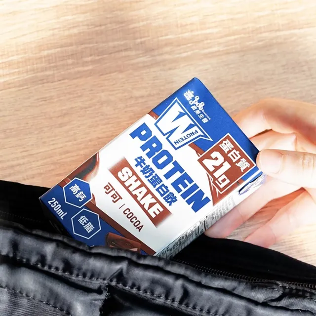 【義美生醫】W PROTEIN SHAKE牛奶蛋白飲-可可(250mL*6瓶/封)