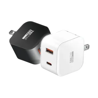 【TRISTAR】20W GaN氮化鎵雙輸出口袋Mini高效快充頭 PD/QC充電器 充電頭(可摺腳插頭)
