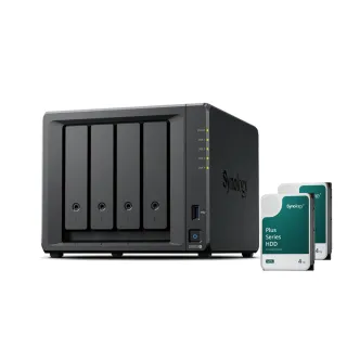 【Synology 群暉科技】搭 4TB x2 ★DS925+ 4bay NAS 網路儲存伺服器(HAT3300-4T)