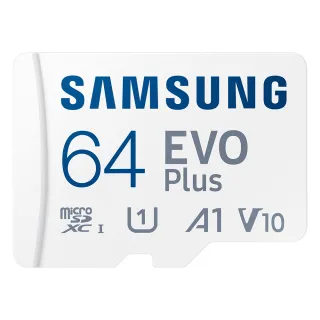 【Samsung 三星】EVO Plus microSDXC U1 A1 V10 64GB 記憶卡(MB-MC64SA/EU)