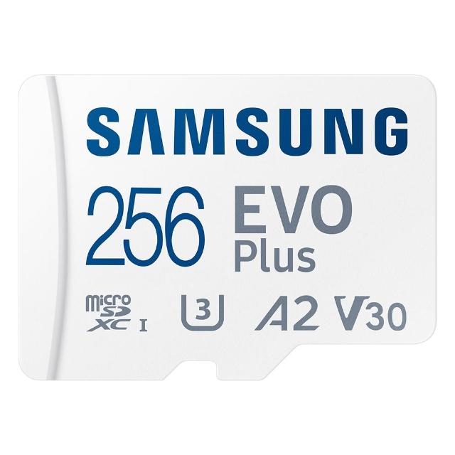 【Samsung 三星】EVO Plus microSDXC U3 A2 V30 256GB 記憶卡(MB-MC256SA/APC)