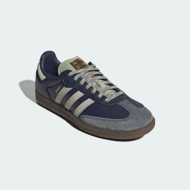 【adidas 愛迪達】愛迪達 Samba OG 男女 休閒鞋 德訓鞋 舒適 深藍 灰(KI8888)