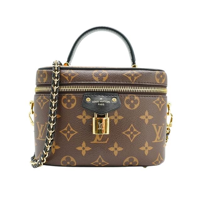 【Louis Vuitton 路易威登】展示品 Vanity PM 塗層帆布二用化妝包(M47128-咖)