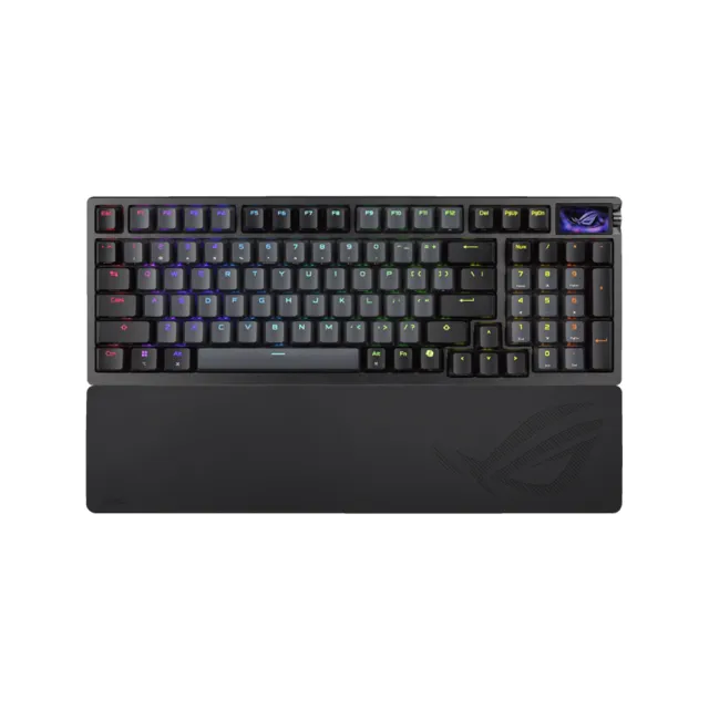 【ASUS 華碩】Azoth 96 HE Gaming Keyboard 無線電競鍵盤 - 黑色(ROG HFX V2 磁性軸)