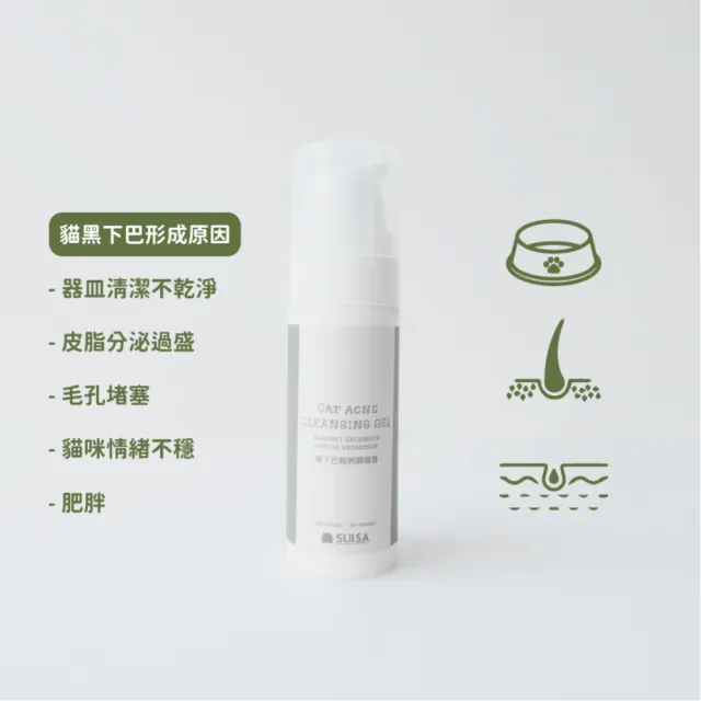 【SUISA】蘇依沙 ☆貓下巴粉刺調理露 30g/條(貓咪 貓咪清潔 保濕 貓咪皮膚 貓咪粉刺 黑下巴)