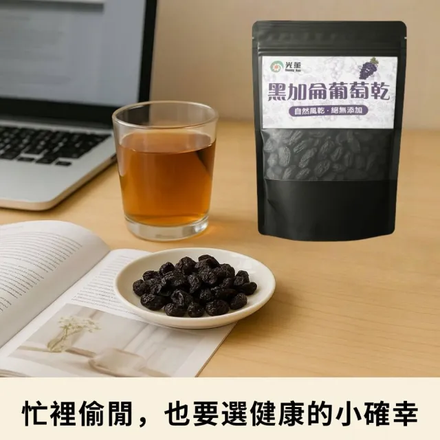 【Guang Xun 光薰】超值10包組 無籽黑加侖葡萄乾(天然無任何添加 健康零食 無油無糖果乾禮盒 辦公室點心)