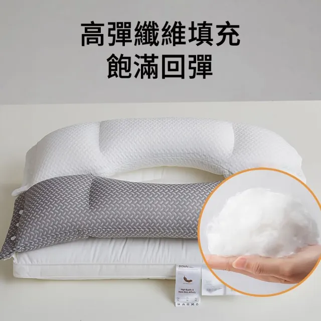 【AOAO】日式O型雙層反牽引護頸枕 三合一牽引枕 定位枕 可拆洗枕頭芯 助眠枕 枕頭