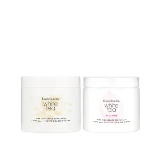 【伊麗莎白雅頓】官方直營 白茶花綻香氛舒體霜組(白茶400ml+白茶野玫瑰400ml)