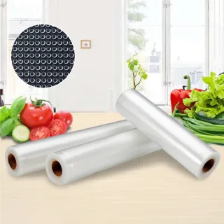 【豪割達人】2入加厚SGS食品級真空包裝袋捲28x500cm(任意剪裁 耐冷熱真空密封口機食物網紋路收納保鮮卷袋)