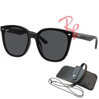 【RayBan 雷朋】亞洲版 大鏡面太陽眼鏡 RB4423D 601/87 黑框抗UV深灰鏡片 公司貨(贈RAYBAN眼鏡掛袋)