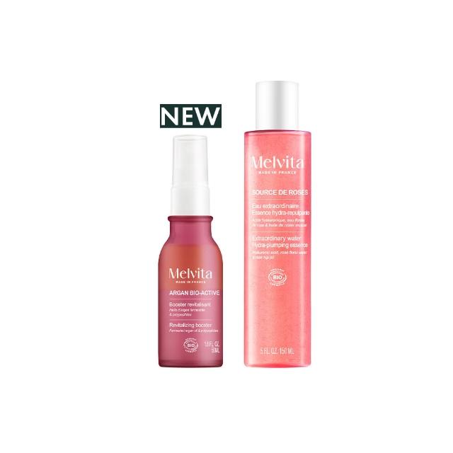 【Melvita 蜜葳特】彈力緊提前導雙星組(堅果緊提雙效露50ml+王者玫瑰凝水彈力精萃露150ml)