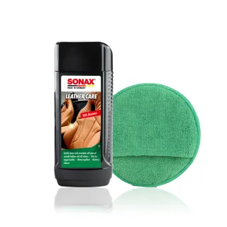 【SONAX】真皮活化乳+內裝美容手套(皮革保養.內裝皮椅專用)