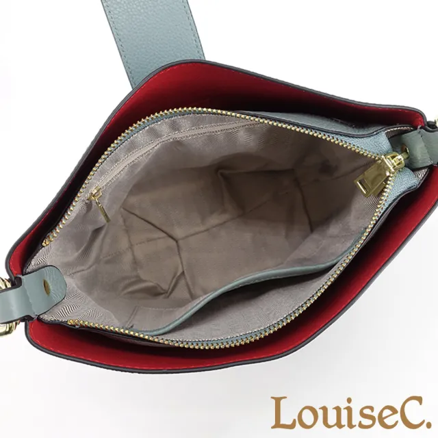 【LouiseC.】雙11 Tree House 高級自然甩紋牛皮 皮帶釦多隔層 手提斜背真皮包 雙背帶設計 6色 GC-FL81256